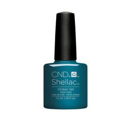 CND Shellac Nightspell Viridian Veil серебристо-изумрудный. 7.3 мл