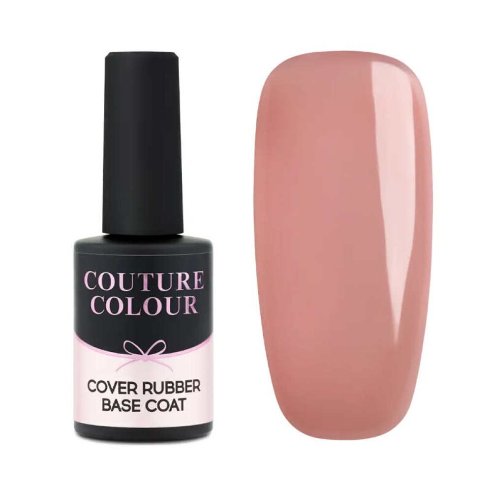База камуфлююча каучукова для гель-лаку Couture Colour Cover Rubber Base Coat 07. блідо-рожева карамель. 9 мл