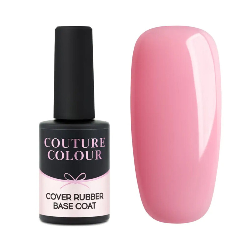 База камуфлююча каучукова для гель-лаку Couture Colour Cover Rubber Base Coat 14. ягідно-рожевий. 9 мл