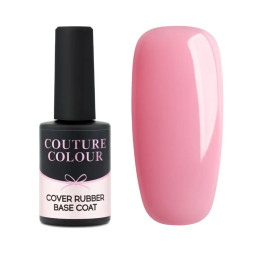 База камуфлирующая каучуковая для гель-лака Couture Colour Cover Rubber Base Coat 14, ягодно-розовый, 9 мл 