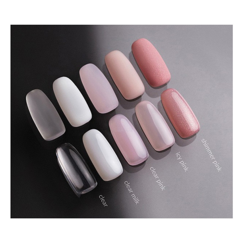 База для гель-лака Couture Colour Fiber Base FB 04 Shimmer Pink, шиммерно-розовый, 30 мл