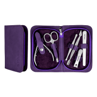 Подарунковий манікюрний набір Staleks MS-10v Multi, 7 предметів, 15*9*2 см, колір фіолетовий