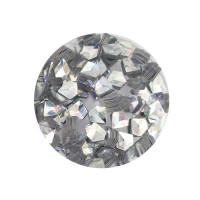 Декор для нігтів 3D Діамант (луска дракона). колір срібло з голограмою. 0.5 г