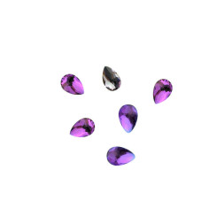 Декор для ногтей Starlet Professional стразы капля в баночке, цвет фиолетовый