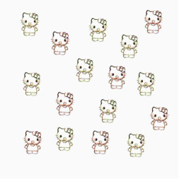 Декор для нігтів Starlet Professional металеві Hello Kitty , колір золото, бронза