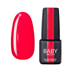 Гель-лак Baby Moon Dolce Rose 021 яскравий вогненно-рожевий. 6 мл