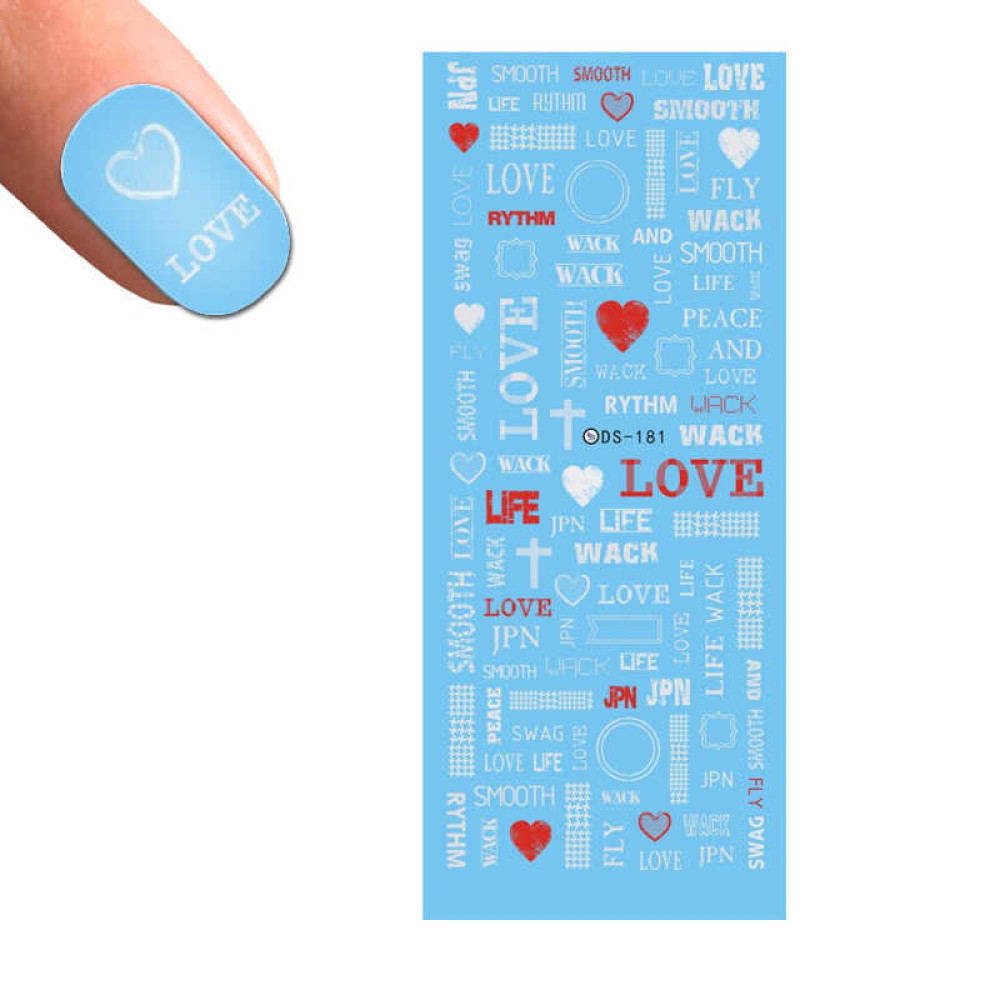 Слайдер-дизайн DS 181а Написи. Love