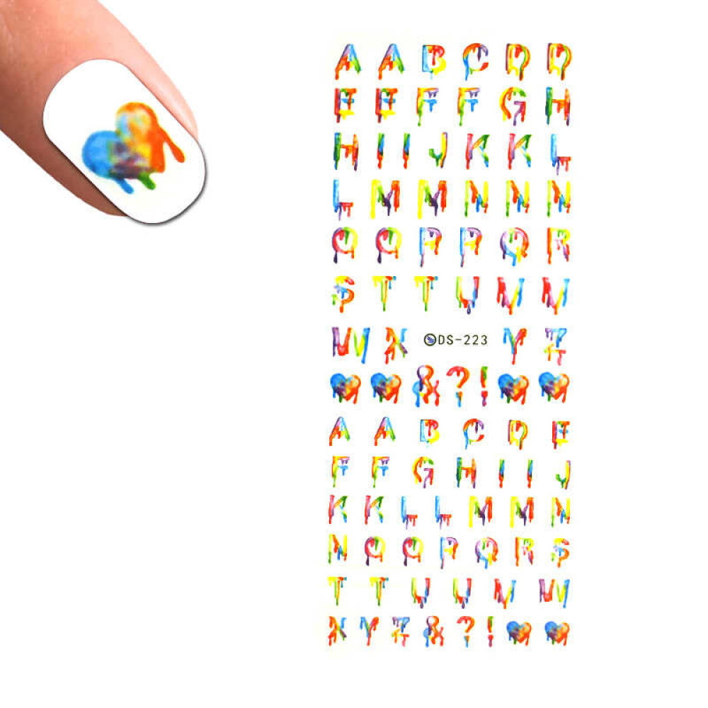 Слайдер-дизайн DS 223 Букви кольорові
