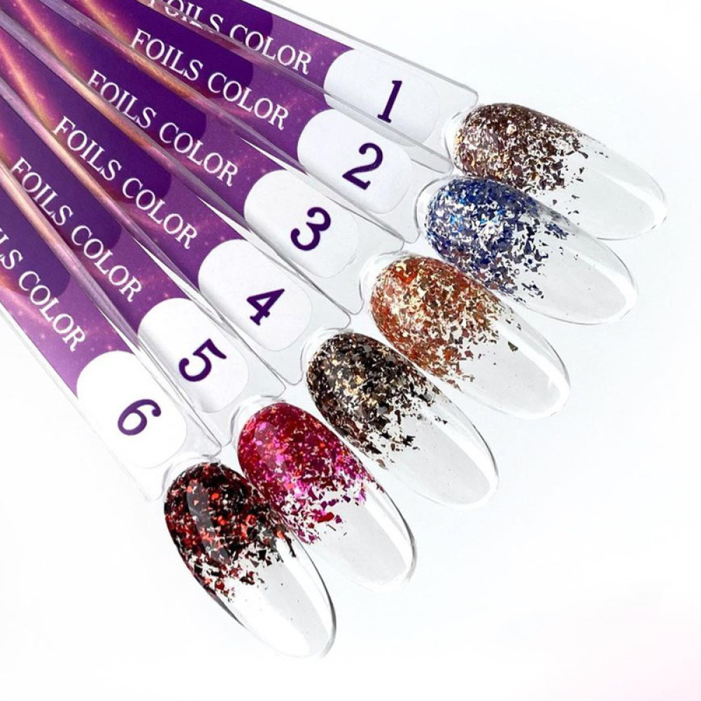 Гель-лак Edlen Professional Foils Color 05 з пластівцями поталі. 9 мл