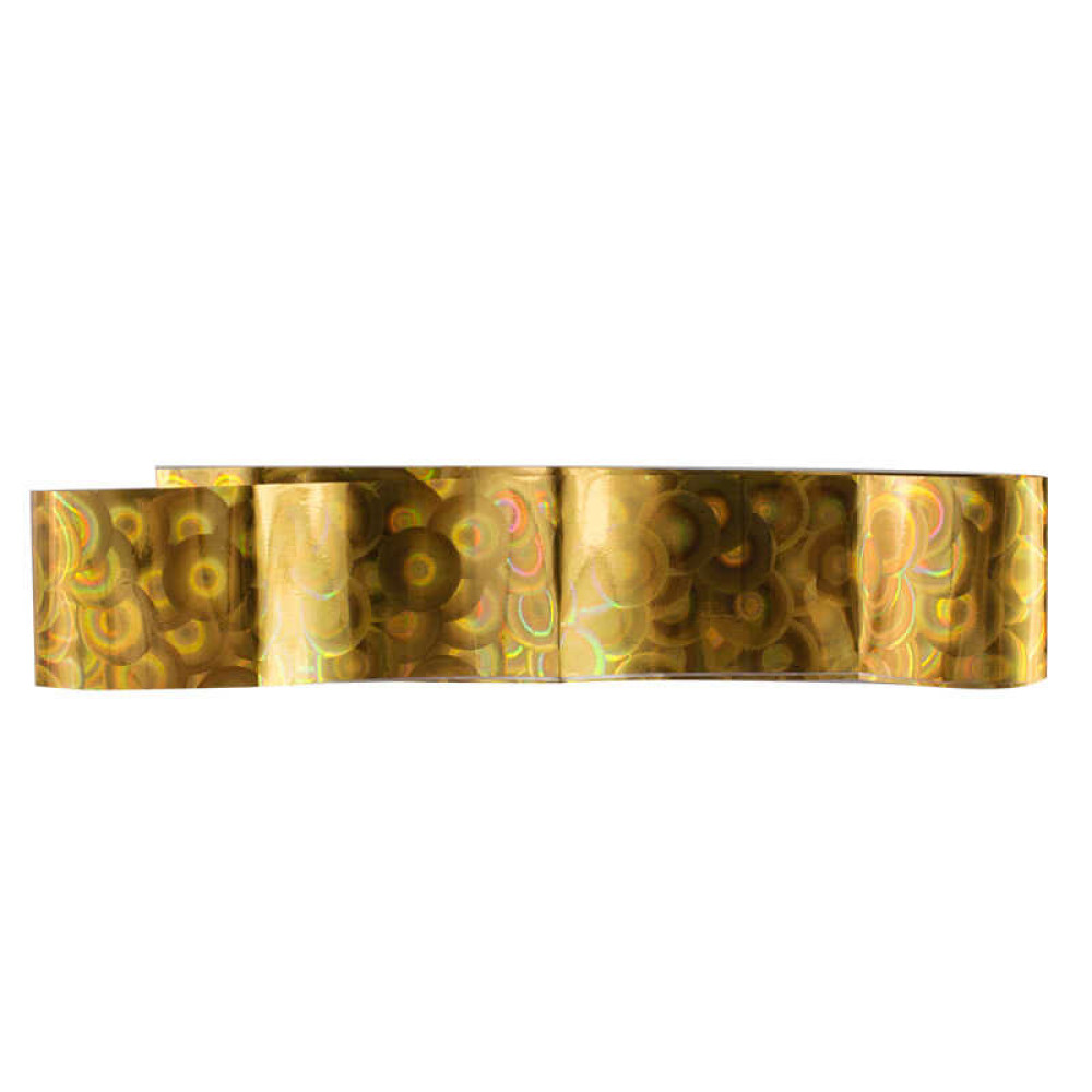 Фольга для ногтей переводная, для литья №09 золотые круги, L-1 м ширина 2,5 см