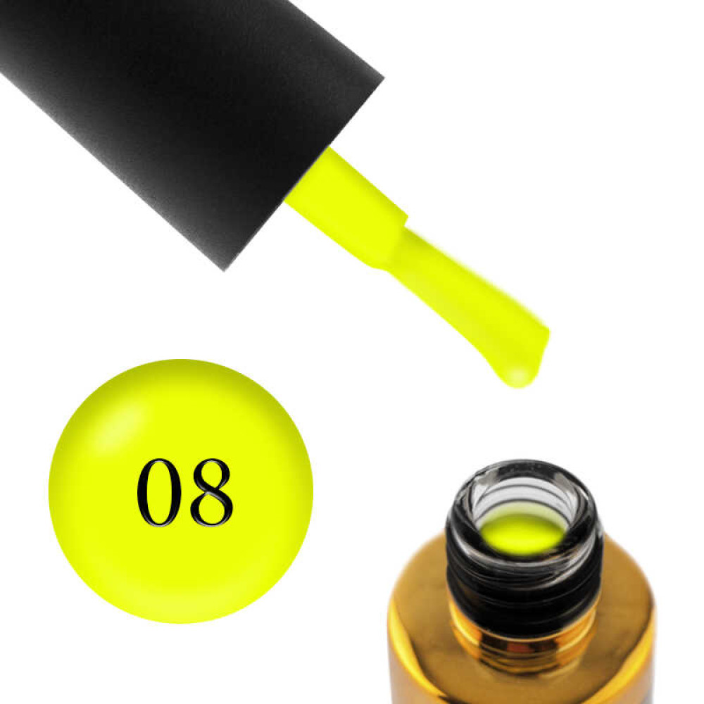 Гель-лак F.O.X Pigment 008 лимонно-жовтий, 7 мл