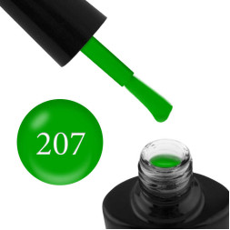 Гель-лак GLa color 207 насичений зелений 10 мл