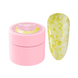 Гель для дизайна Luna Bubble Gel 08 з різнокольоровим глітером різної форми і розміру. 5 мл