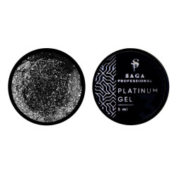 Гель для дизайну Saga Professional Platinum Paint 01 чорний. 5 мл