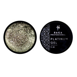 Гель для дизайну Saga Professional Platinum Paint 03 сріблястий айворі. 5 мл