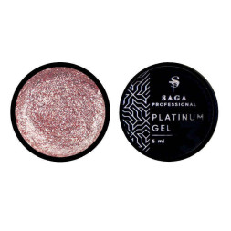 Гель для дизайну Saga Professional Platinum Paint 05 рожевий. 5 мл
