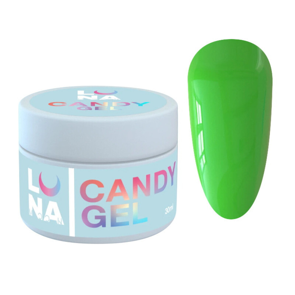Гель для нарощування Luna Candy Gel 02 зелений. 15 мл