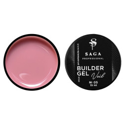 Гель для наращивания Saga Professional Builder Gel Veil 05 Nude. нюдовый. 15 мл
