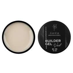 Гель для нарощування Saga Professional Builder Gel Veil 09. молочний. 15 мл