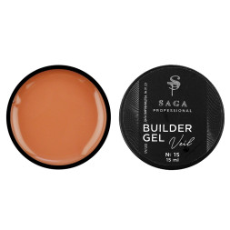 Гель для нарощування Saga Professional Builder Gel Veil 15. теракотовий. 15 мл