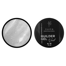 Гель для наращивания Saga Professional Builder Gel Veil 19 молочный жемчуг с перламутром, 15 мл