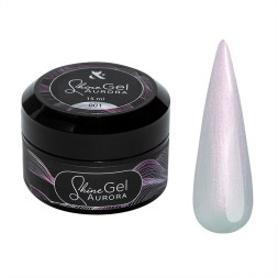 Гель F.O.X Shine Gel Aurora 001 для укрепления натуральных ногтей светло-розовый жемчуг. 15 мл