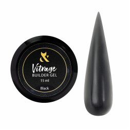 Гель F.O.X строительный Vitrage Builder Gel Black черный 15 мл