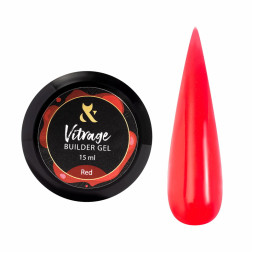 Гель F.O.X строительный Vitrage Builder Gel Red красный 15 мл