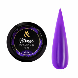 Гель F.O.X строительный Vitrage Builder Gel Violet фиолетовый 15 мл