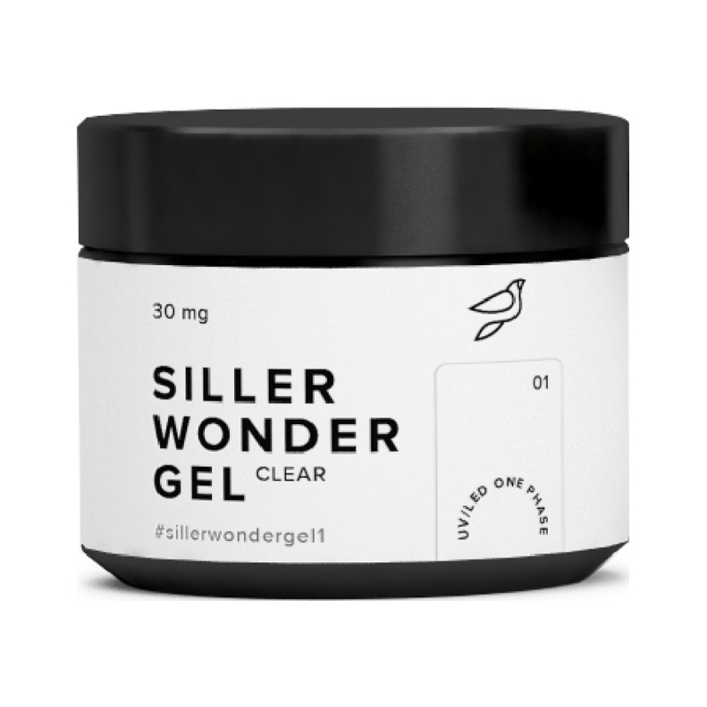 Гель камуфлирующий Siller Professional Wonder Gel 001 Clear. прозрачный. 30 мг