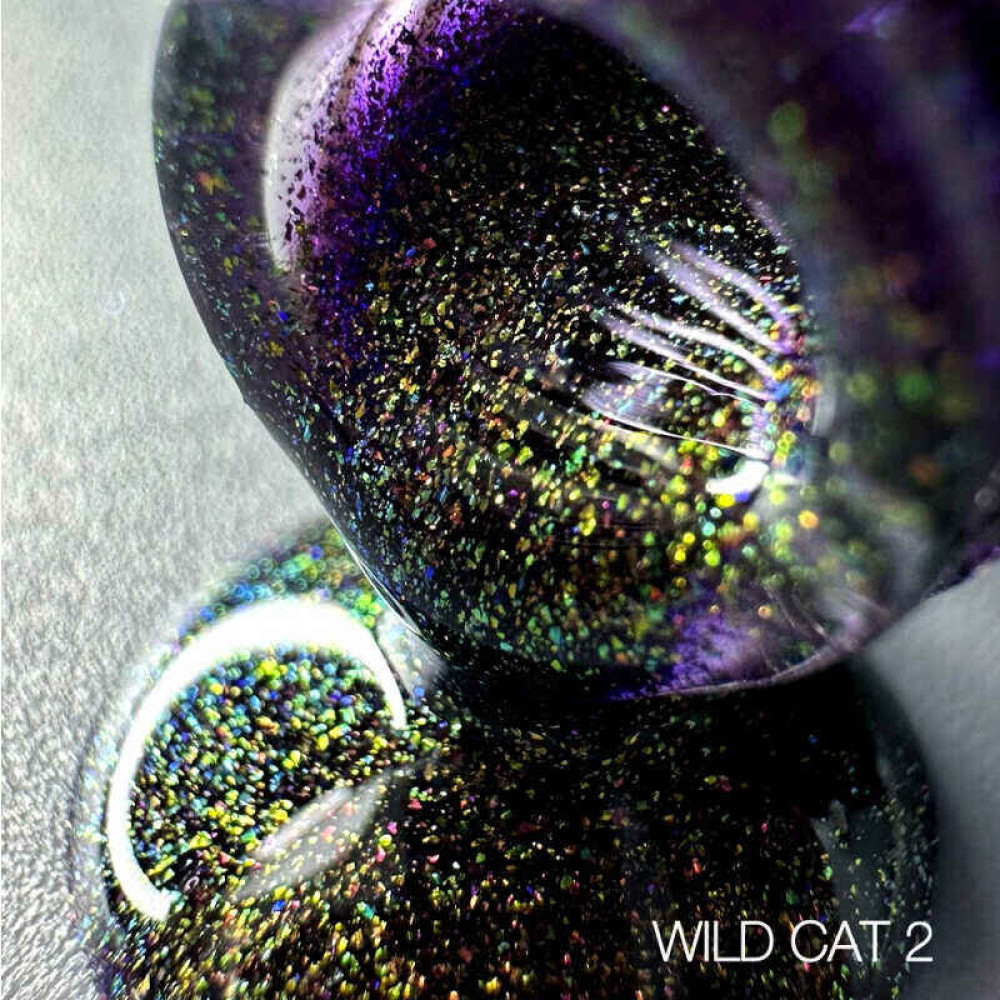 Гель-лак Saga Professional Wild Cat 02 фиолетово-золотой. 9 мл