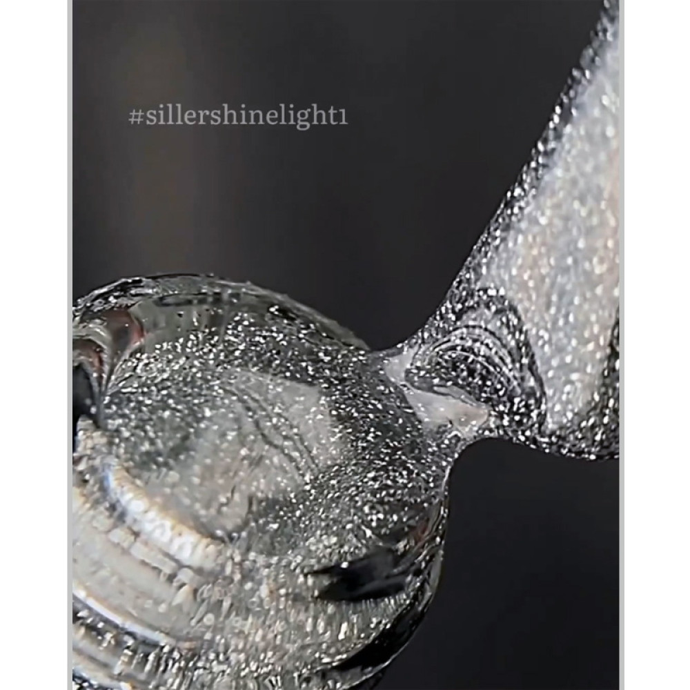 Гель-лак Siller Professional Shine Light 001 срібний. світловідбиваючий. 8 мл