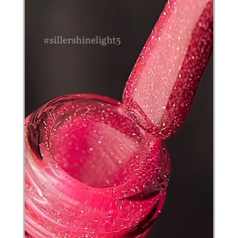 Гель-лак Siller Professional Shine Light 005 рожевий. світловідбиваючий. 8 мл