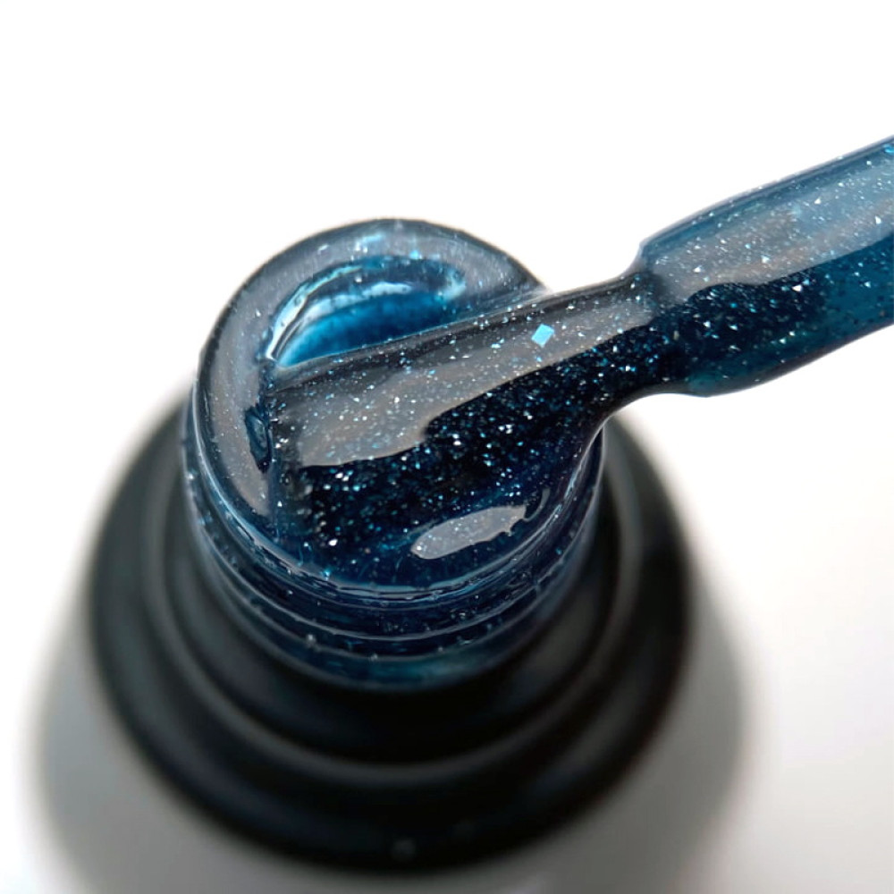 Гель-лак Siller Professional Shine Light Potal 003 синій з пластівцями поталі. світловідбиваючий. 8 мл