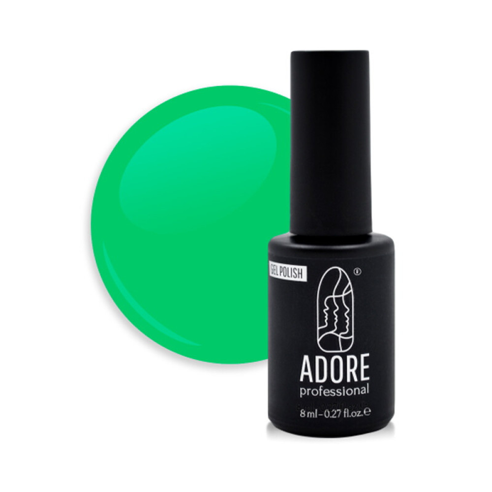 Гель-лак Adore Professional 486 Greens насыщенный светло-зеленый. 8 мл