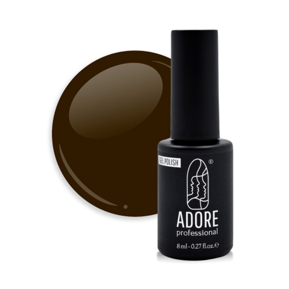 Гель-лак Adore Professional 498 Earth темно-коричневый. 8 мл