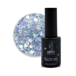 Гель-лак Adore Professional Glitz Me GM-07 Discoball великий голографічний глітер. 8 мл