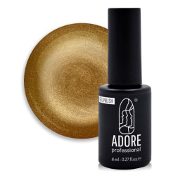 Гель-лак Adore Professional Magnetic Cats Eye M-08 золотистий топаз. вітражний. 8 мл