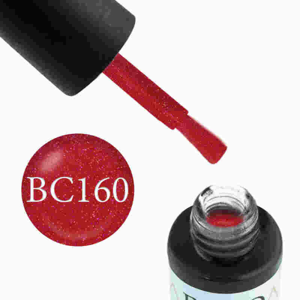 Гель-лак Boho Chic BC 160 красный с шиммерами, 6 мл