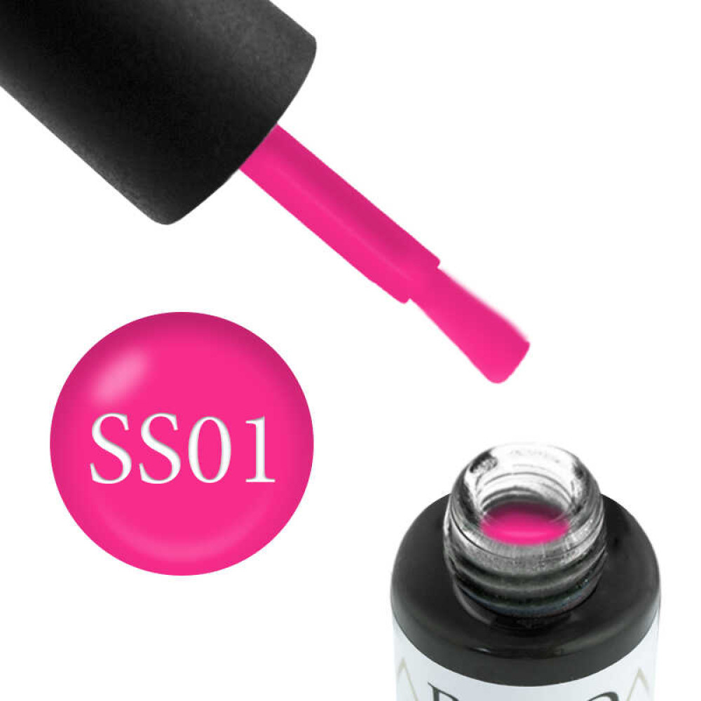 Гель-лак Boho Chic BC S-S 01 неоново-рожевий, флуоресцентний, 6 мл
