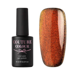 Гель-лак Couture Colour Galaxy Touch Cat Eye GT 07 бронзово-терракотовый блик. 9 мл
