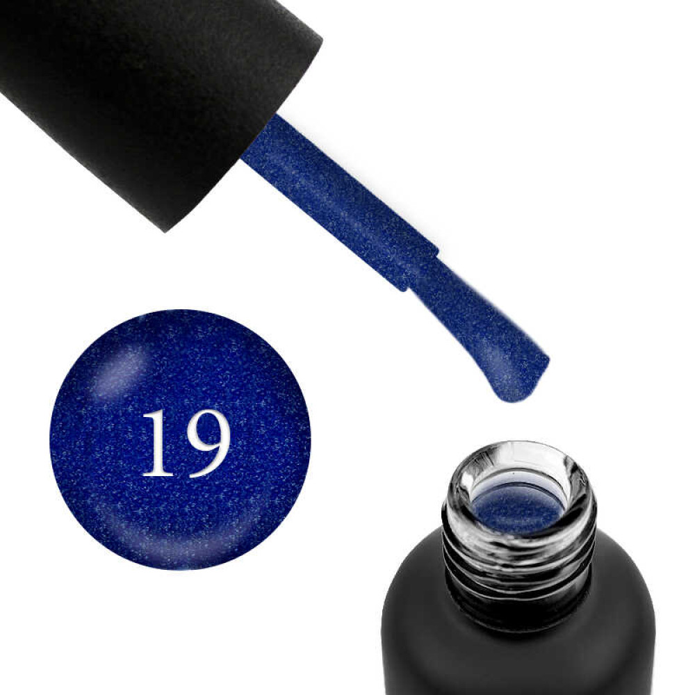 Гель-лак Edlen Professional 019 синий с голубыми блестками и шиммерами, 9 мл