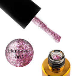 Гель-лак F.O.X Hangover 003 розовый со сверкающей слюдой, 7 мл