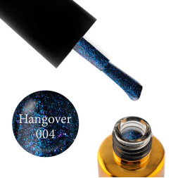Гель-лак F.O.X Hangover 004 глубокий синий с розово-бирюзовыми шиммерами, 7 мл