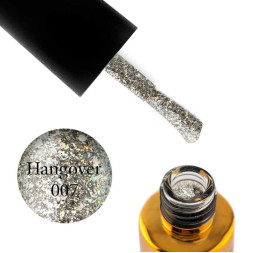 Гель-лак F.O.X Hangover 007 темное серебро со слюдой, 7 мл