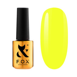 Гель-лак F.O.X Spectrum Gel Vinyl 137 Sun Glare яркий желтый лайм. 7 мл