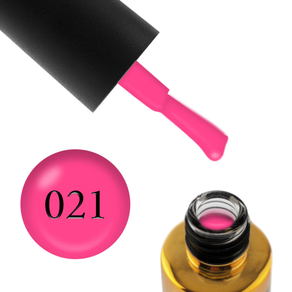 Гель-лак F.O.X Pigment 021 кислотно-рожевий, 6 мл