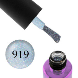 Гель-лак F.O.X Masha Create Pigment 919 голубой с блестками, полупрозрачный, 6 мл