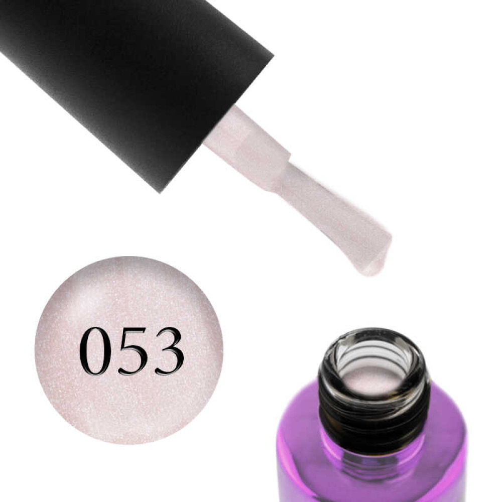 Гель-лак F.O.X Pigment 053 молочний абрикосово-рожевий з перламутром і шимерами, 6 мл