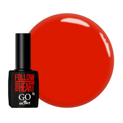 Гель-лак GO Active 016 Follow Your Heart ярко-красный. 10 мл